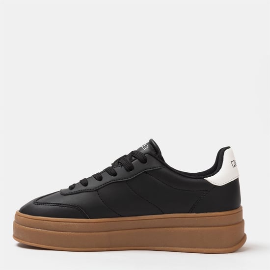 Kappa Scafa zapatillas deportivas de plataforma para mujer en negro - Image 2
