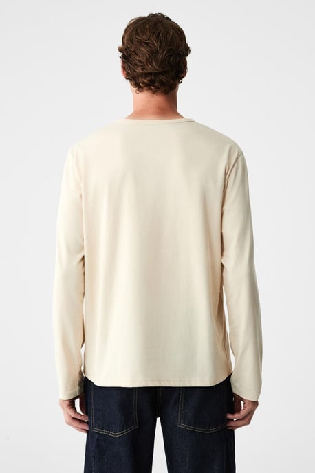 Camiseta de manga larga con cuello redondo de canalé - Image 6