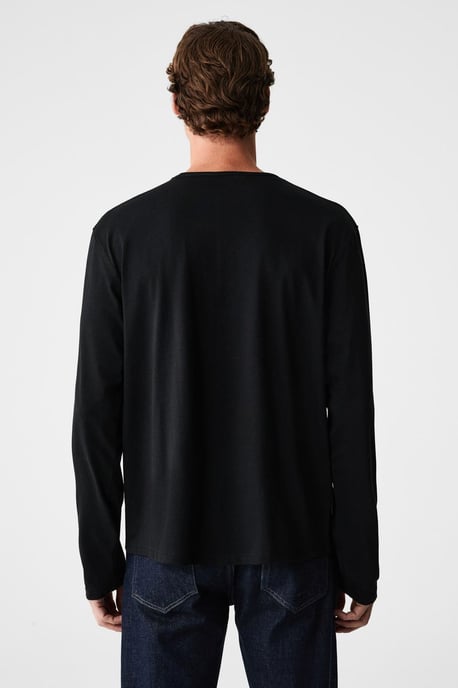 Camiseta de manga larga con cuello redondo y textura de canalé - Image 6