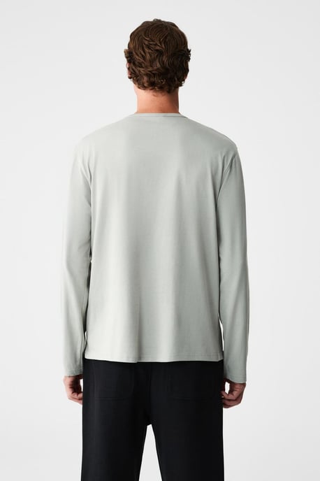 Camiseta de canalé de manga larga y cuello redondo - Image 6