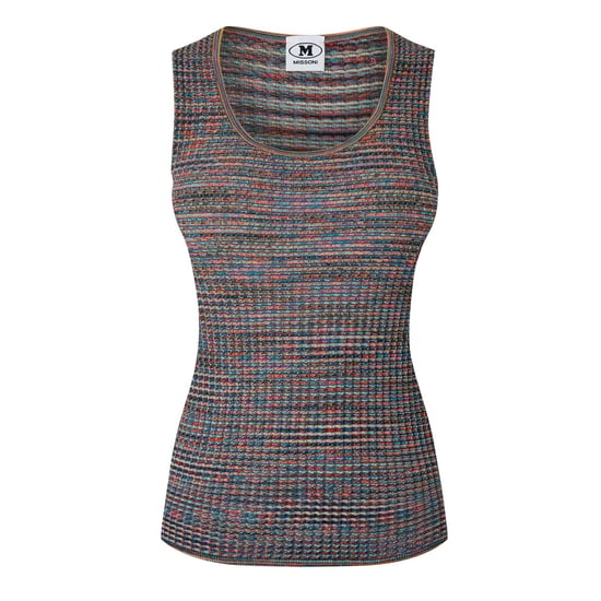 Top de mujer Missoni de mezcla de algodón y lana en multicolor - Image 1