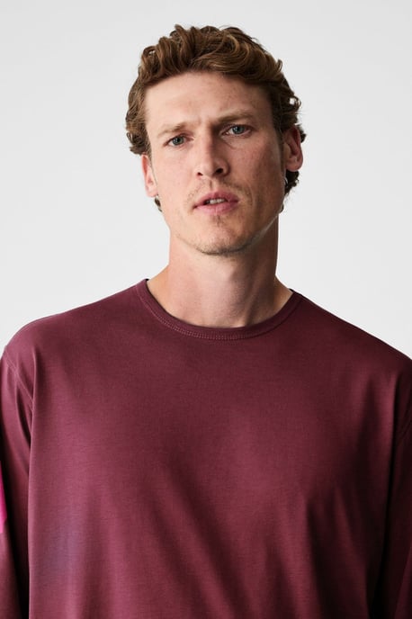 Camiseta de canalé de manga larga y cuello redondo - Image 2