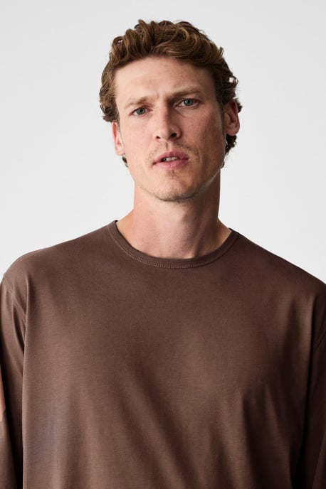 Camiseta de manga larga de canalé con cuello redondo - Image 2