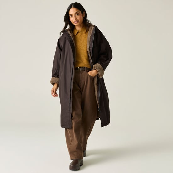 Regatta Outdoor Active unisex bata impermeable para cambiarse - Chocolate oscuro/Moca - Image 5
