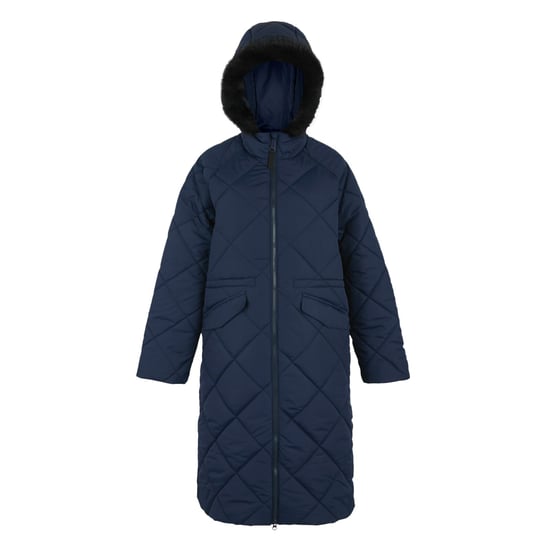 Regatta Chaqueta acolchada larga Freyla para mujer, repelente al agua – azul marino - Image 6