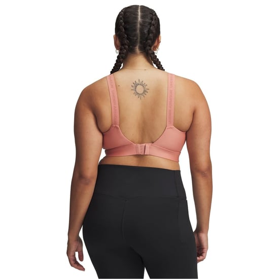 Sujetador deportivo de alto impacto con escote en V Under Armour Infinity para mujer en rosa - Image 2
