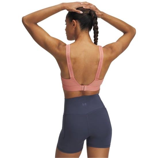 Sujetador deportivo de alto impacto con escote en V Under Armour Infinity para mujer en rosa - Image 5