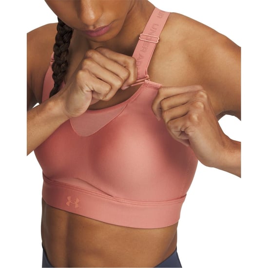 Sujetador deportivo de alto impacto con escote en V Under Armour Infinity para mujer en rosa - Image 6