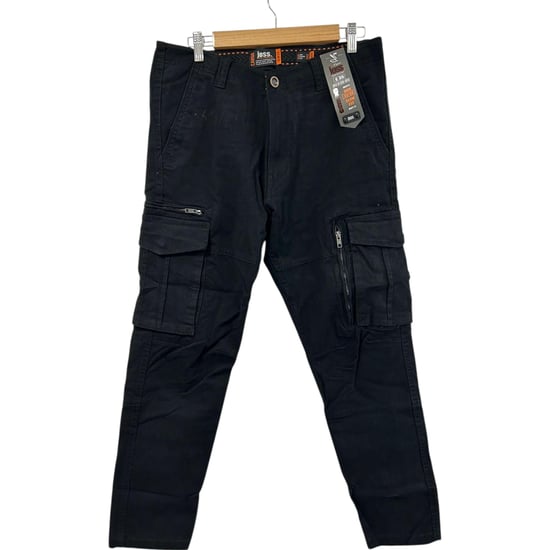 Joss Pantalón cargo de hombre Regular Fit con bolsillo con cremallera, pantalón cargo de combate y de trabajo de algodón elástico - Image 3