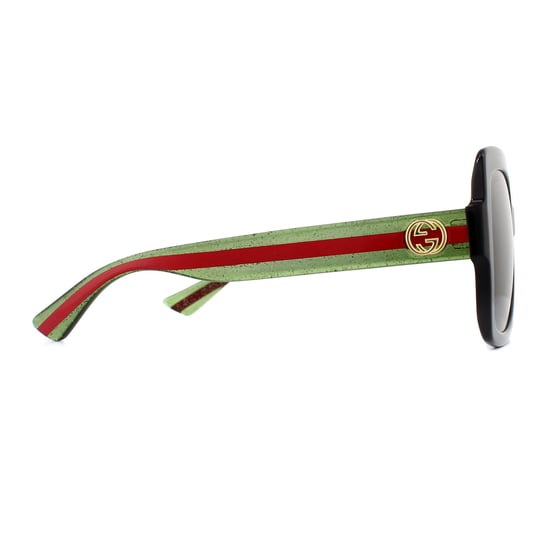 Gafas de sol Gucci GG0036SN Negro brillo verde y rojo-verde - Image 4