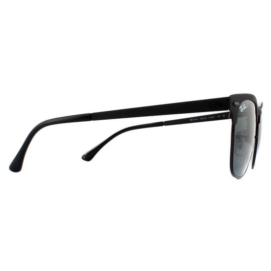 Ray-Ban Gafas de sol Clubmaster Metal RB3716 186/R5 Negro Gris Mate - Image 4
