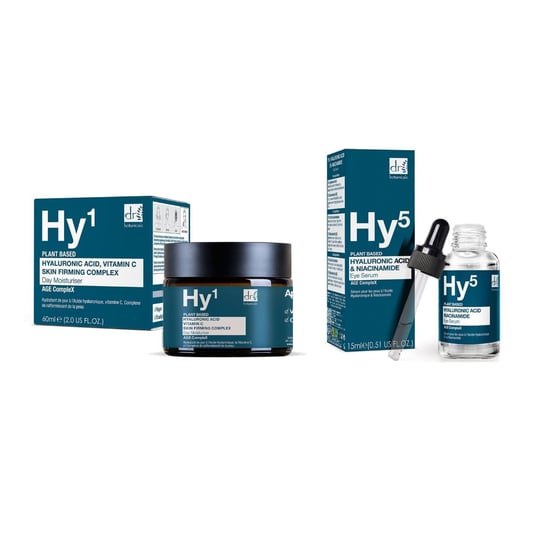 Dr. Botanicals Kit de crema hidratante de día y sérum para el contorno de ojos con ácido hialurónico antiedad - Image 4