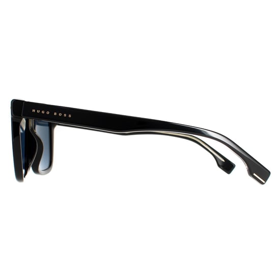Hugo Boss Cuadrado Hombre Negro Marrón Oro Espejado Boss 1317/S - Image 3