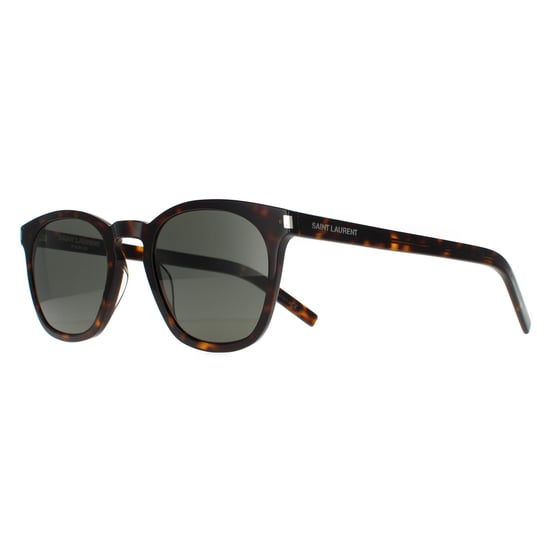 Gafas de sol cuadradas unisex Saint Laurent Gris Habana Oscuro SL 28 slim - Image 2