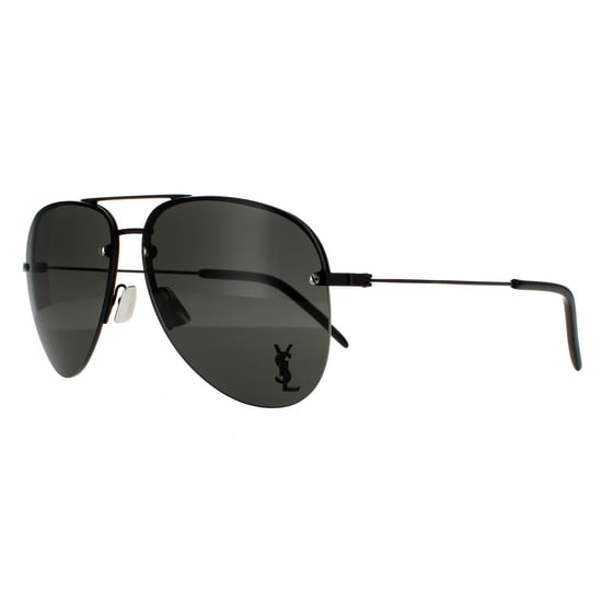 Gafas de sol unisex aviador Saint Laurent negras y grises - Image 2