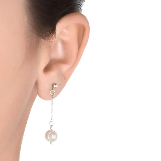 Pendientes Luxenter, kiarik de plata de ley 925 y perla blanca acabado baño rodio - Image 2
