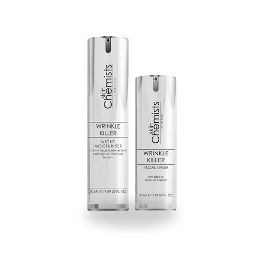 skinChemists Crema hidratante de noche antiarrugas y sérum facial - Image 1