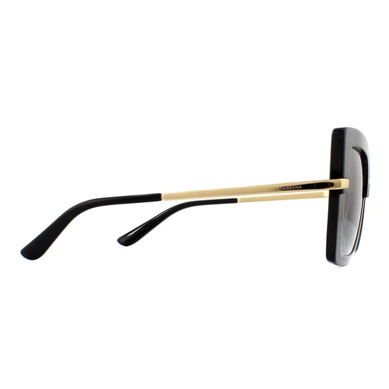 DOLCE & GABBANA Gafas de sol DG4373 32468G TOP Negro Sobre Negro Transparente Gris degradado - Image 4