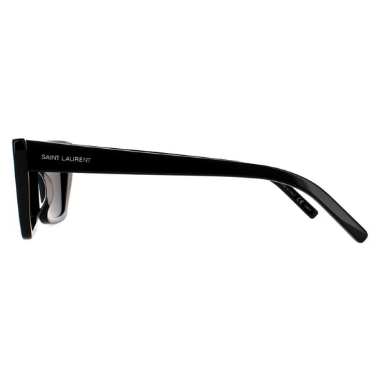 Gafas de sol de mujeres Saint Laurent Cat Eye negras y grises - Image 3