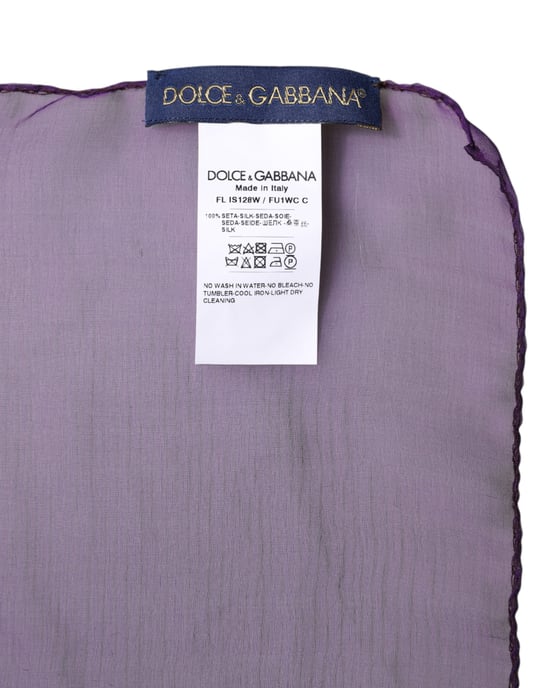 Bufanda de seda púrpura accesorio - Image 4
