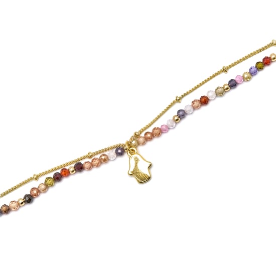 Pulsera Luxenter de Cristal Multicolor acabada en oro amarillo de 18K - Raxsu - Image 5
