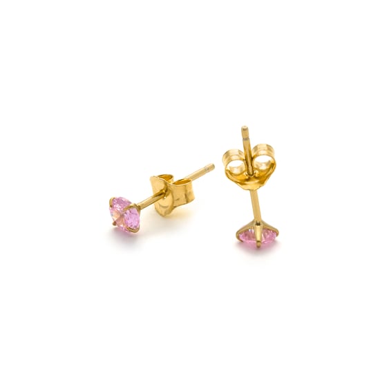 Pendientes Luxenter, otieno de plata de ley 925 y circonita amatista acabado baño oro 18K - Image 6