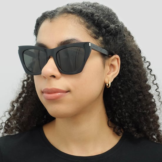 Gafas de sol negras y grises para mujer Cat Eye de Saint Laurent - Image 6