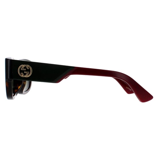 Gucci Cuadrado Mujer Habana con Verde y Rojo Verde GG1667SK - Image 3