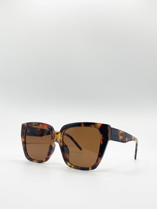 Tortoiseshell oversized cat eye sunglasses - Image 3