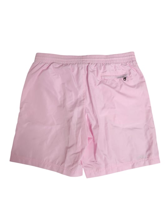 Bañador de Hombre Dolce & Gabbana en Nylon Rosa con Logo y Franjas Laterales - Image 5