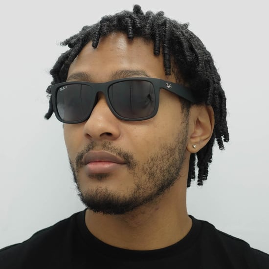 Gafas de sol Ray-Ban Justin 4165 622/T3 Negro Goma Gris Gradiente Polarizadas - Image 5