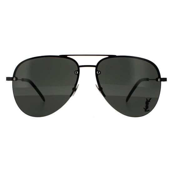 Gafas de sol unisex aviador Saint Laurent negras y grises - Image 1