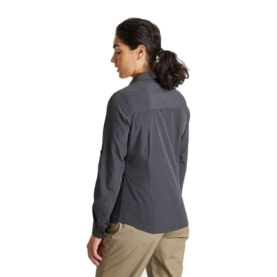 Craghoppers Womens/Ladies Expert Kiwi Long-Sleeved Shirt (Carbon Grey) - Image 4