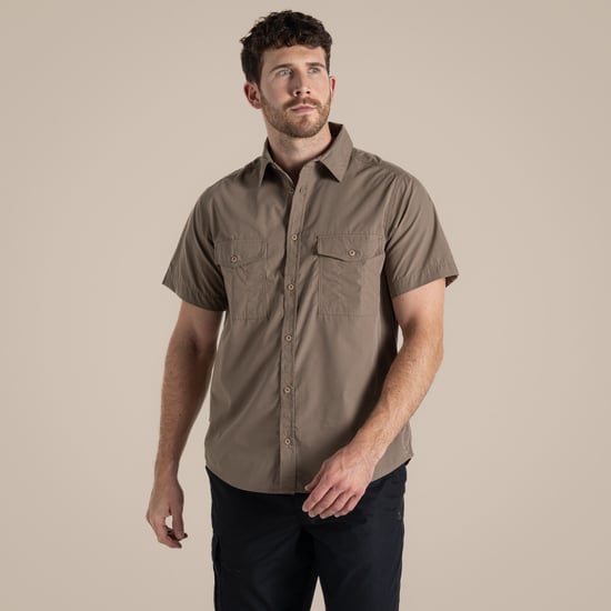 Craghoppers Mens Expert Kiwi Short-Sleeved Shirt (Pebble) - Image 1