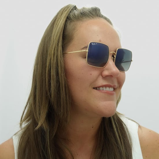 Gafas de sol Ray-Ban Square RB1971 914778 oro pulido azul gris degradado polarizadas - Image 5