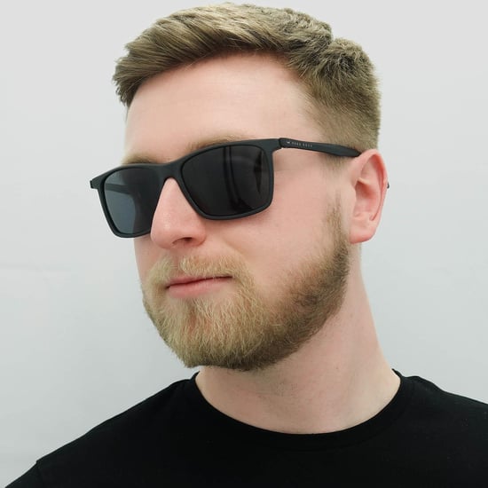 Gafas de sol Hugo Boss Rectangle Hombre negro mate gris - Image 6