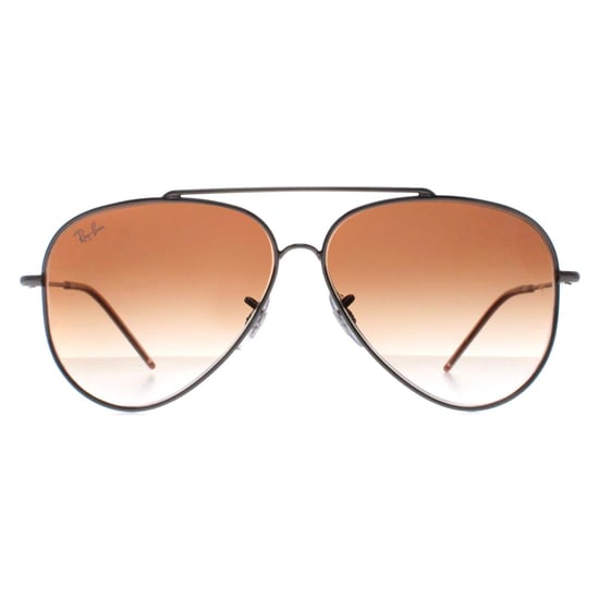 Ray-Ban Aviator Unisex Gunmetal Marrón Gradiente RB0101S Aviator Reverso - Image 1
