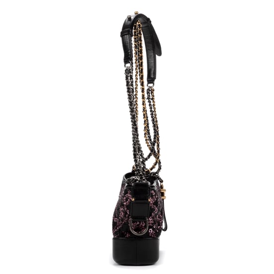 Chanel Gabrielle Sequins  en Negro Lienzo - Image 5