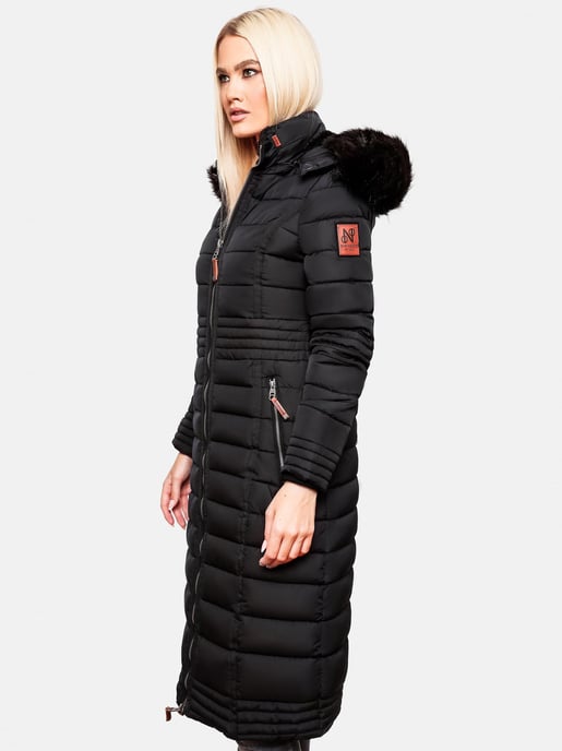 Navahoo Abrigo de Invierno Largo para Mujer Umay – Acolchado con Capucha y Cuello de Pelo Sintético Desmontables - Image 6