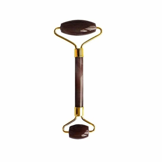 Dr. Botanicals Rodillo facial armonizador y equilibrante Tiger Eye (mango de metal dorado) - Image 4