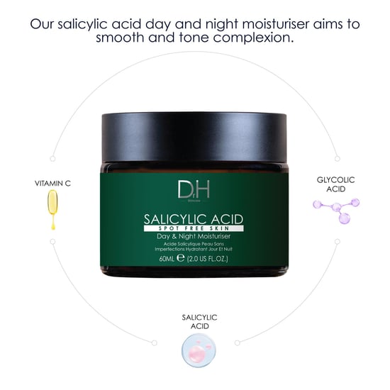 Dr H Crema hidratante antiedad de día y de noche con ácido salicílico 50 ml - Image 2