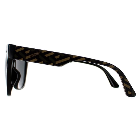 Versace Gafas de sol de Cat Eye para mujer con patrón negro gris oscuro VE4417U - Image 3