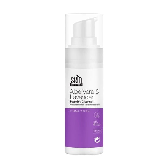 Skin Superfood Limpiador facial espumoso antiedad avanzado con aloe vera y lavanda, 150 ml. - Image 4