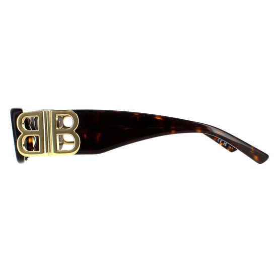 Balenciaga rectángulo señoras oscuro havana verde bb0096s - Image 3