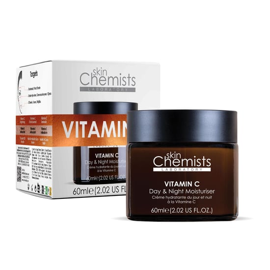 skinChemists Crema hidratante antiedad de día y de noche con vitamina C, 60 ml. - Image 1