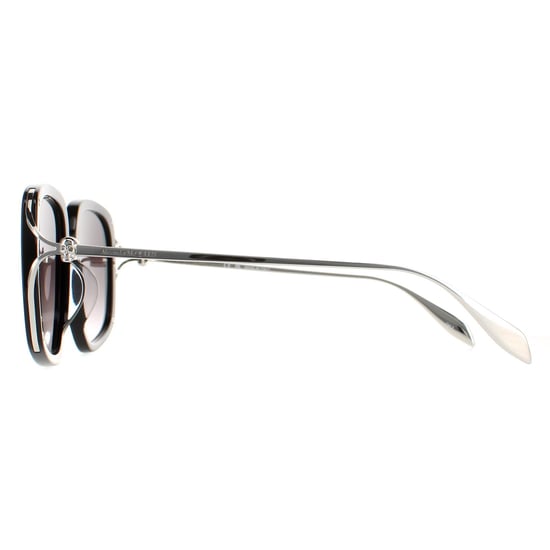 Alexander McQueen Cuadrado señoras negro plata gris degradado am0374s - Image 3