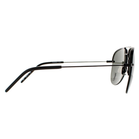 Gafas de sol unisex aviador Saint Laurent negras y grises - Image 4