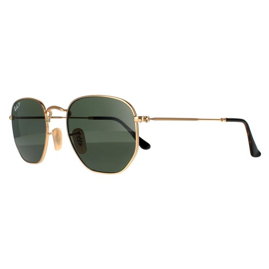 Ray-Ban Square Unisex Gold G-15 Green Polarized Sunglasses - Image 2