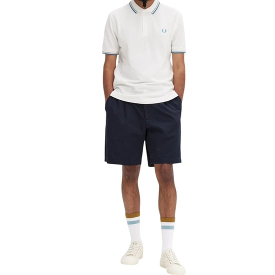 Fred Perry M3600 Twin Tipped Polo Shirt In White - Image 3