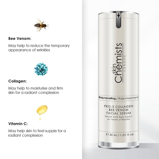 skinChemists Sérum facial antiedad Pro-5 con colágeno y veneno de abeja, 30 ml. - Image 2